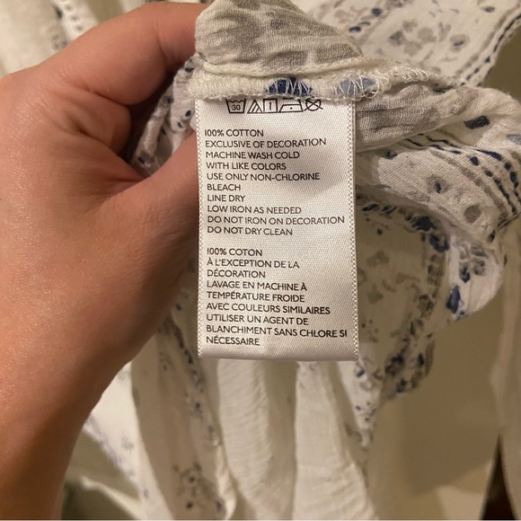 EUC Urban Outfitters Ecote Bell Long Sleeve Embellished Blouse Size M/8 - Picture 7 of 8